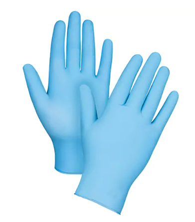 INTCO BLUE NITRILE EXAMINATION GLOVES image 0