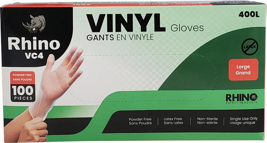 Rhino Clear Vinyl Gloves