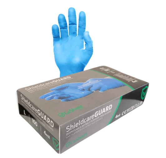 CoShield Shieldcare Blue Nitrile Powder Free Disposable Glove