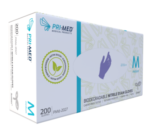 PRIMED Sustain Biodegradable Nitrile Gloves 200/Box
